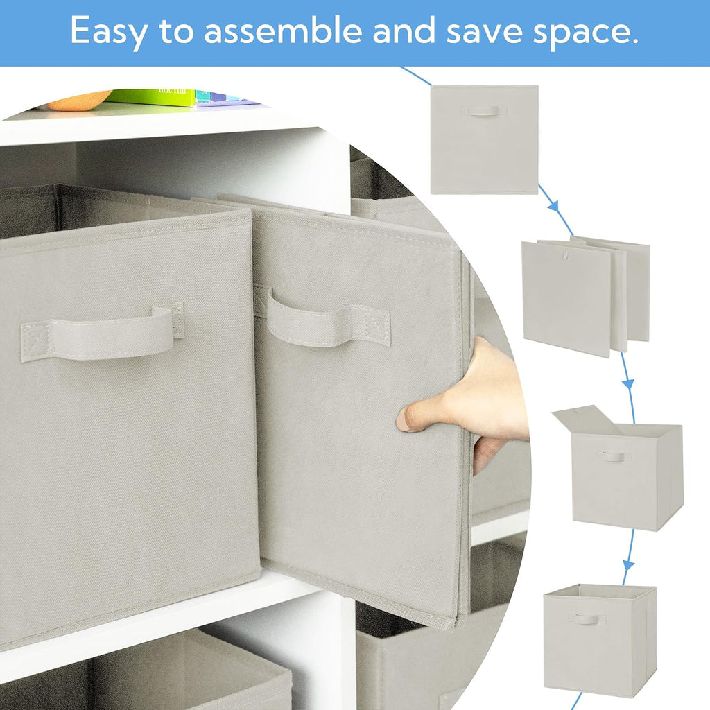 Cupic Cupid 6-Pack 11x11 Storage Cubes, Storage Organizer Bins, Light Gray