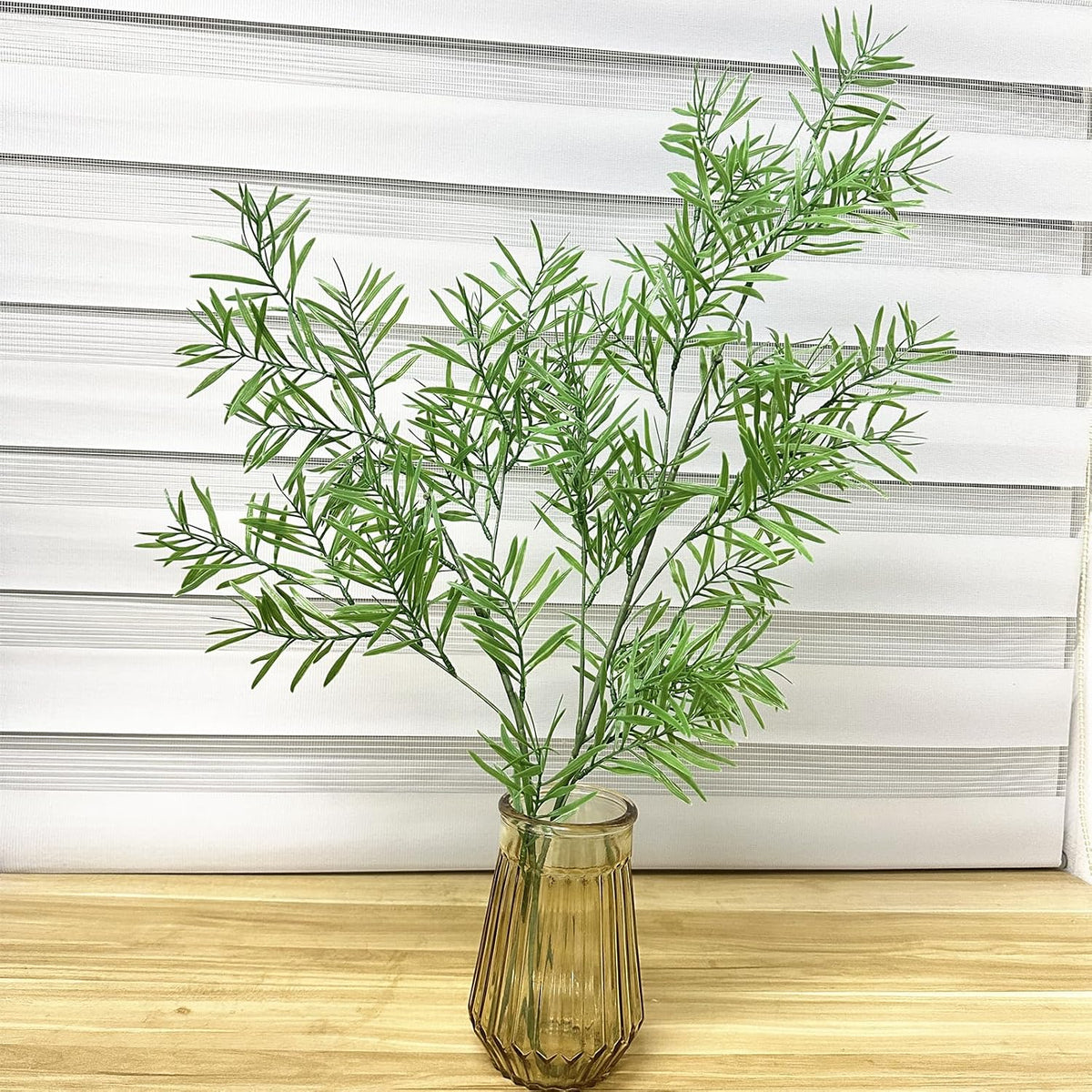 Artificial Plants Fake Plant Simulation Bamboo Leaf Tall 31 Inch, Faux Reed Plastic Leaves Faux Greenery Bushes Flexible Branches Stems for Indoor Outdoor Decor Wedding Party DIY Decoration - 2 Pack