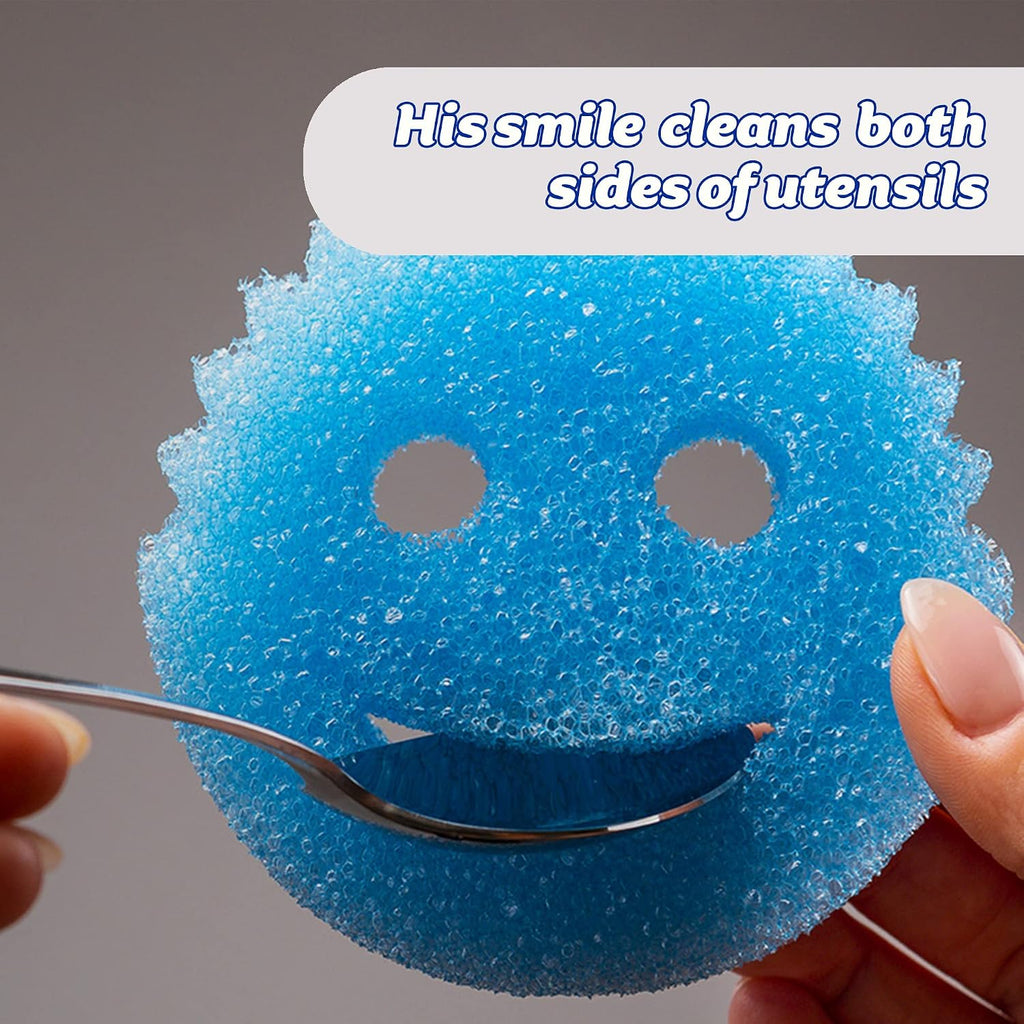 Scrub Daddy Colors Kitchen Sponges, Dish Sponges for Washing Up, Texture Changing Washing Up Sponge, Non Scratch Dish Scrubber, Odour Resistant Bathroom Cleaning Products, Dishwasher Safe, Pack of 2