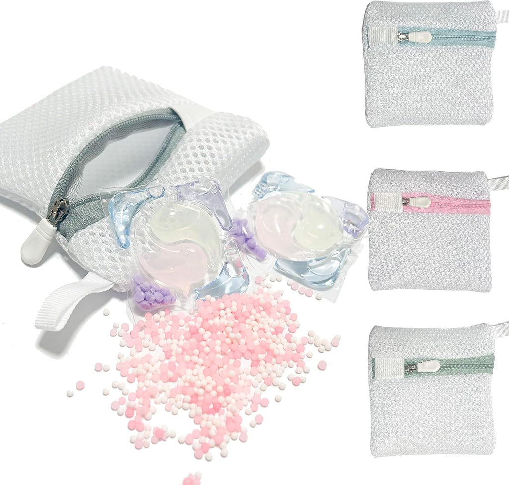 4PCS Laundry Pod Anti-Sticking Bag Laundry Pods Dissolution Protection Bag Scent Beads Bags Durable Storage Bag for Pods Scented Beads