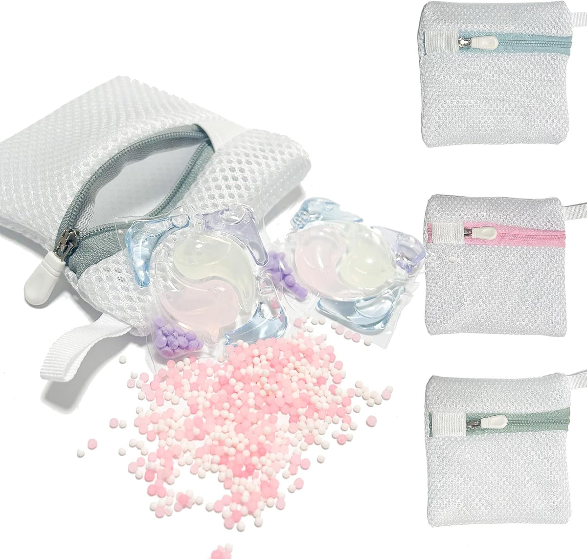 4PCS Laundry Pod Anti-Sticking Bag Laundry Pods Dissolution Protection Bag Scent Beads Bags Durable Storage Bag for Pods Scented Beads