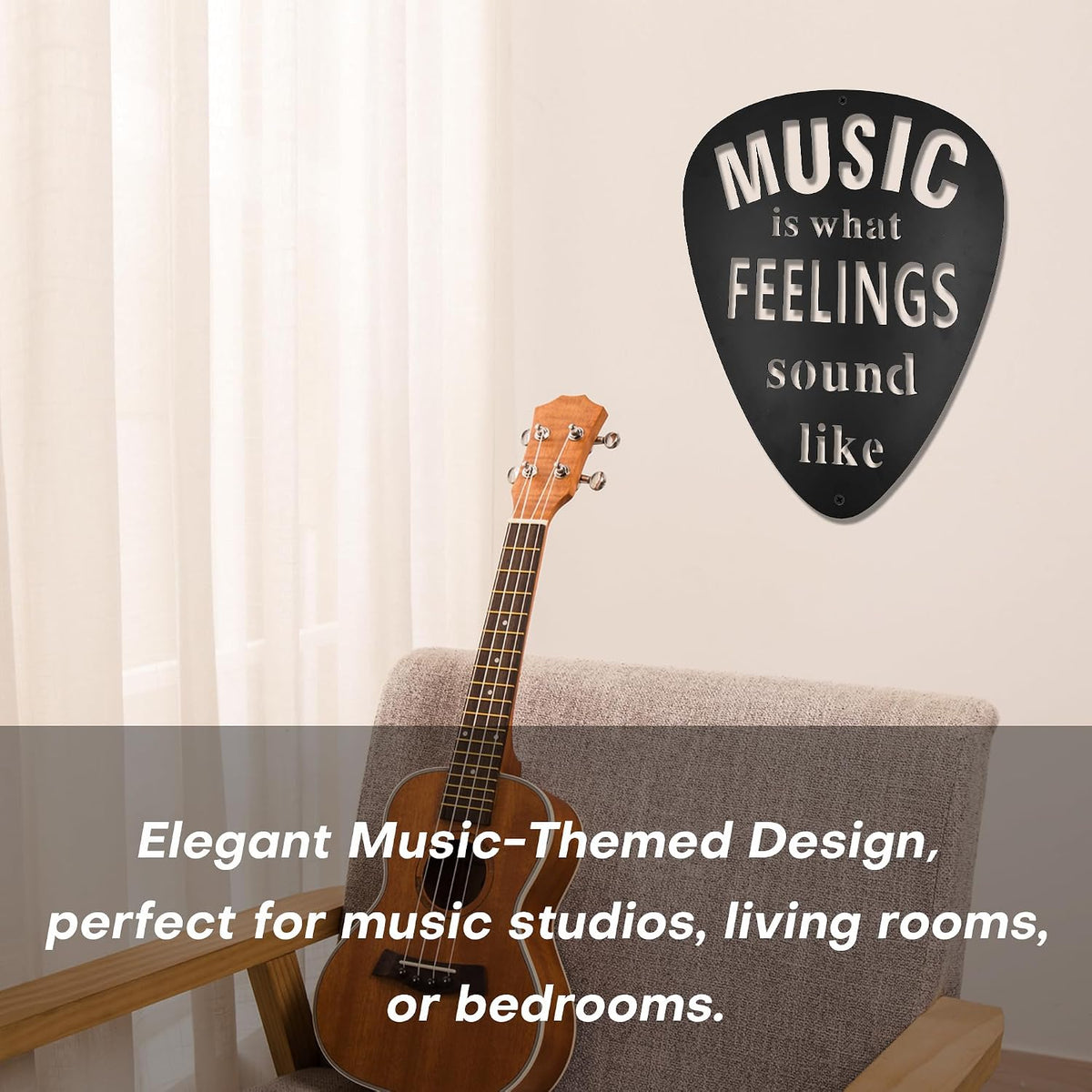 Rajukit Guitar Pick Metal Wall Art, Music Decor for Studio r11x8.7