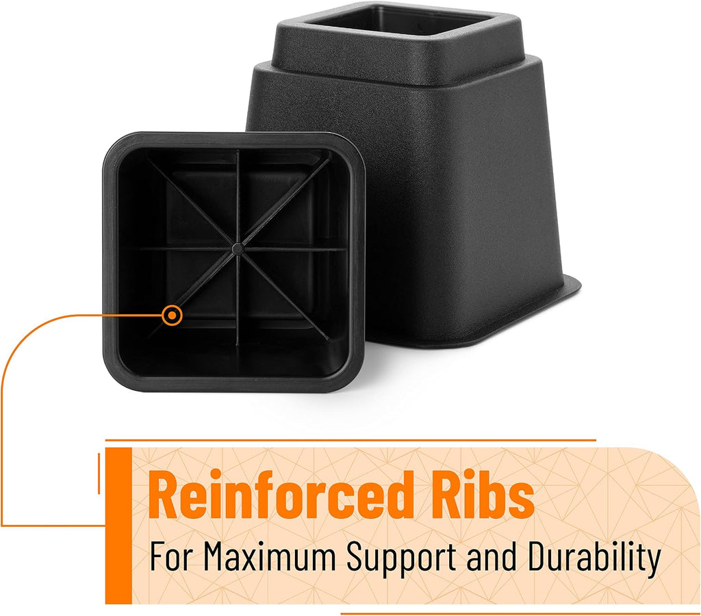Mr. Pen- Adjustable Bed Risers, Furniture Risers, Set of 4 Risers