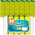 DecorRack 80 Kitchen Scrub Sponges, Heavy Duty Bulk Pack, Yellow
