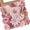 Alecono Dusty Pink Artificial Flowers, Set of 2