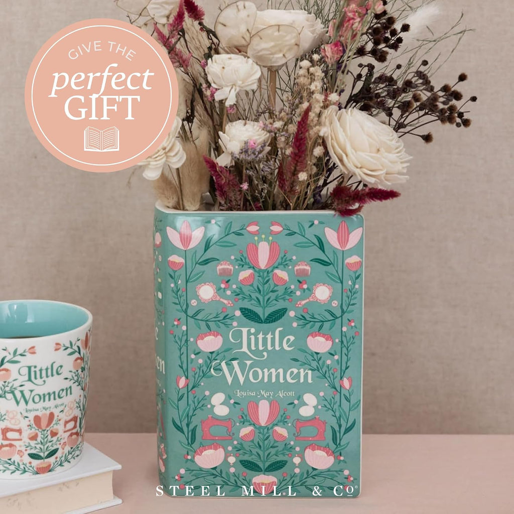 Steel Mill & Co. Ceramic Book-Shaped Vase, Little Women
