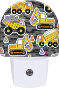 Night Light Excavator Transporter Truck Night Lights Plug into Wall with Dusk to Dawn Smart Sensor for Bedroom Bathroom Hallway Kitchen, Warm Nightlights for Boys Girls Women Men