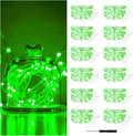 Bexdir 12 Pack Green Fairy Lights, 7FT 20LED Battery Operated String Lights