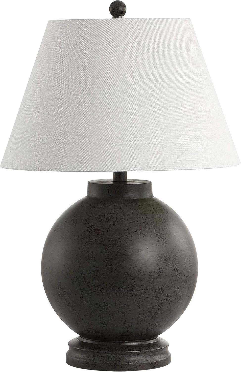JONATHAN Y Sophie 26" Resin Sphere Table Lamp Sculptural, Dark Gray