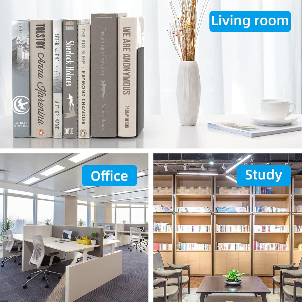 VFINE 4 Pairs Book End, Bookends for Shelves , Book Stopper for Heavy Books