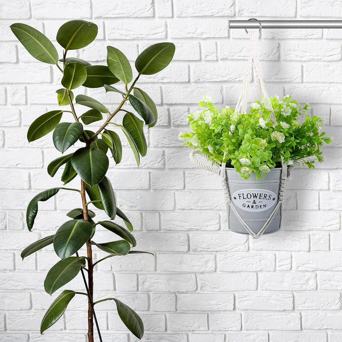 Macrame Plant Hanger 2 Pack Hanging Planters Baskets for Indoor Plant
