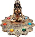 Fantasy Gifts Colored Chakra Stone Incense Burner–Multicolor 4x5 Inch Resin Holder for Meditation, Yoga, Aromatherapy&Spiritual Décor–Chakra Energy Crystal Design for Sticks&Cones, colorful Spiritual.