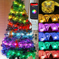 Smart Christmas Tree Ribbon String Lights, 33ft 80 Modes Colors Changing Ribbon Light for Christmas Tree, APP & Remote Control, Sync Musical, Timer, USB (Light Gold)