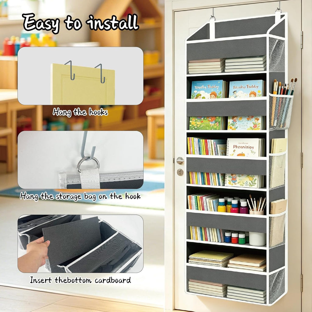 Overdoor Organizer 15 Pockets (5+10) 44lb for Kitchen/Bedroom, Shoes & Toys