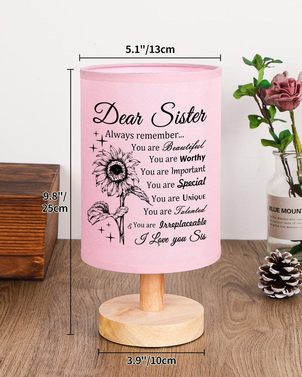 Sister Gifts Table Lamp, Sister Birthday Gifts from Sisters