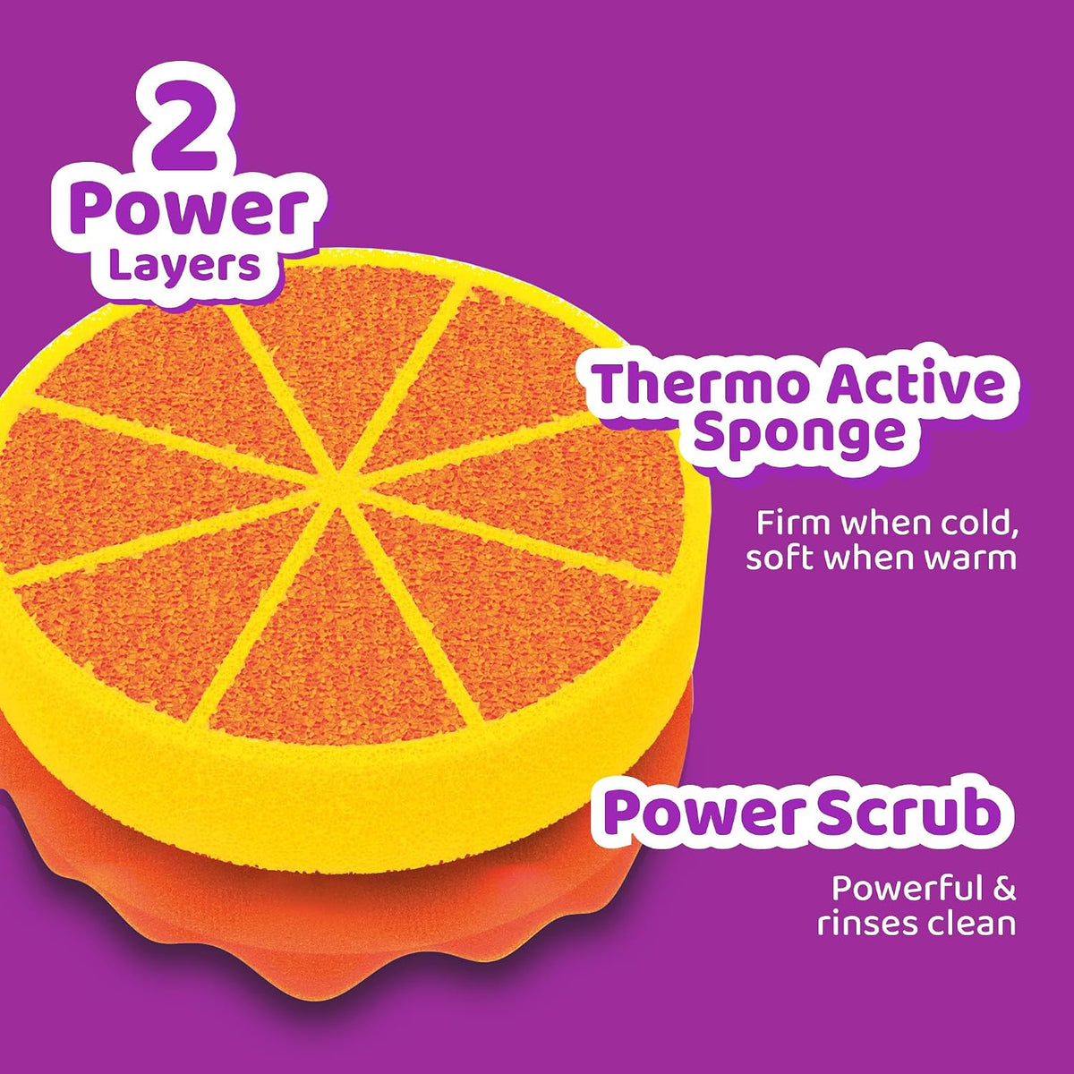 O-Cedar Punch Fruit-Shaped Scrub Sponge Variety Pack, 6 Count | Flexible, Multi-Use & Heavy Duty Fruit-Shaped Scrub sponges | Reaches, adapts & Powers Through Messes