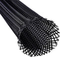 32ft 1/4" Expandable Cable Management Sleeve, PET Braided Wire Protector