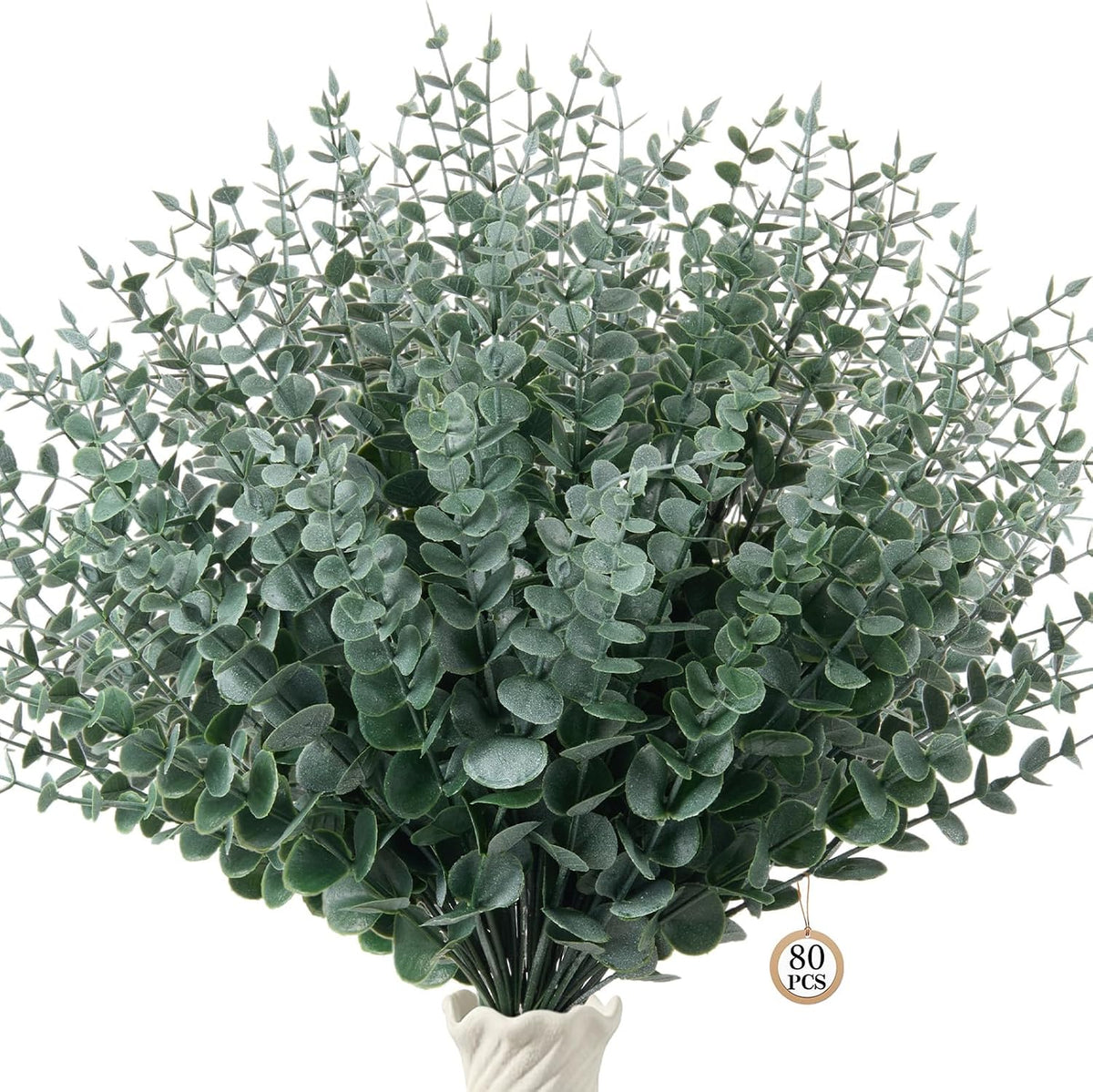 80 Pcs Artificial Eucalyptus Stems Fake Eucalyptus Leaves Eucalyptus Plant