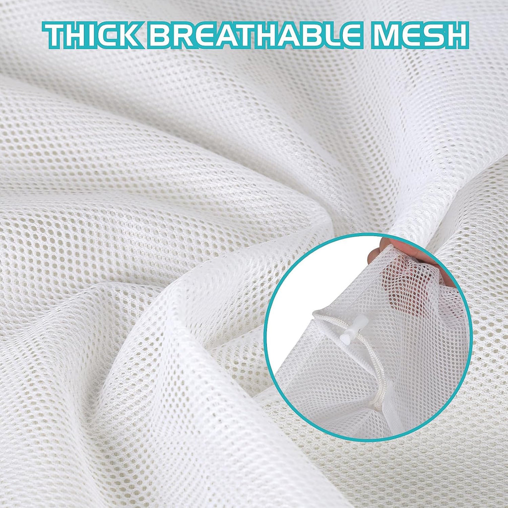2-Pack Large Mesh Laundry Bag, 27x36 Inch White