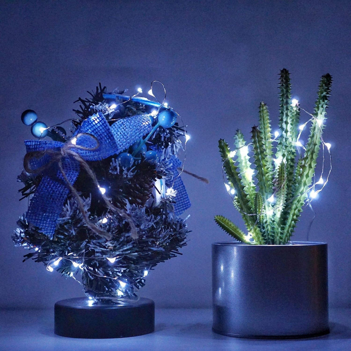 Fairy Lights Battery Operated (Included), 6.6ft 20 LED Mini String Light, Waterproof Silver Wire Firefly Starry Light for DIY Wedding Christmas Party Mason Jars Decor Indoor (Cool White, 10 Pack)