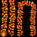 3 Pack Timer Fall Garland with Pumpkin Lights 30Ft 60LED Pumpkin Garland