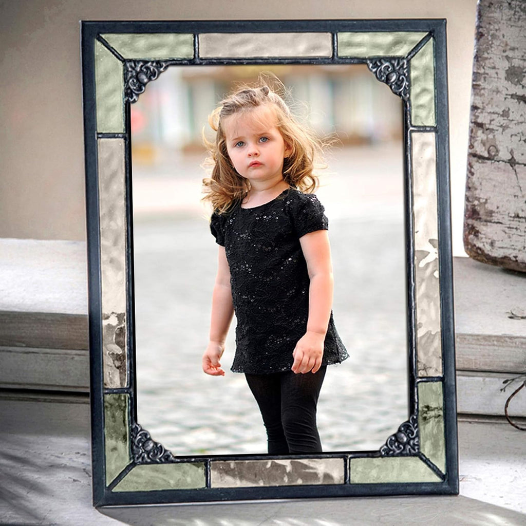 J Devlin Vintage Glass Picture Frame, 5x7 Horizontal/Vertical, Multicolor
