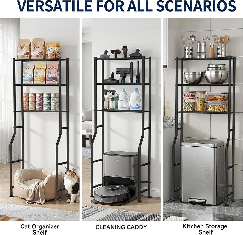 Livilord 3-Tier Over Toilet Storage Rack, Anti-Wobble, Black