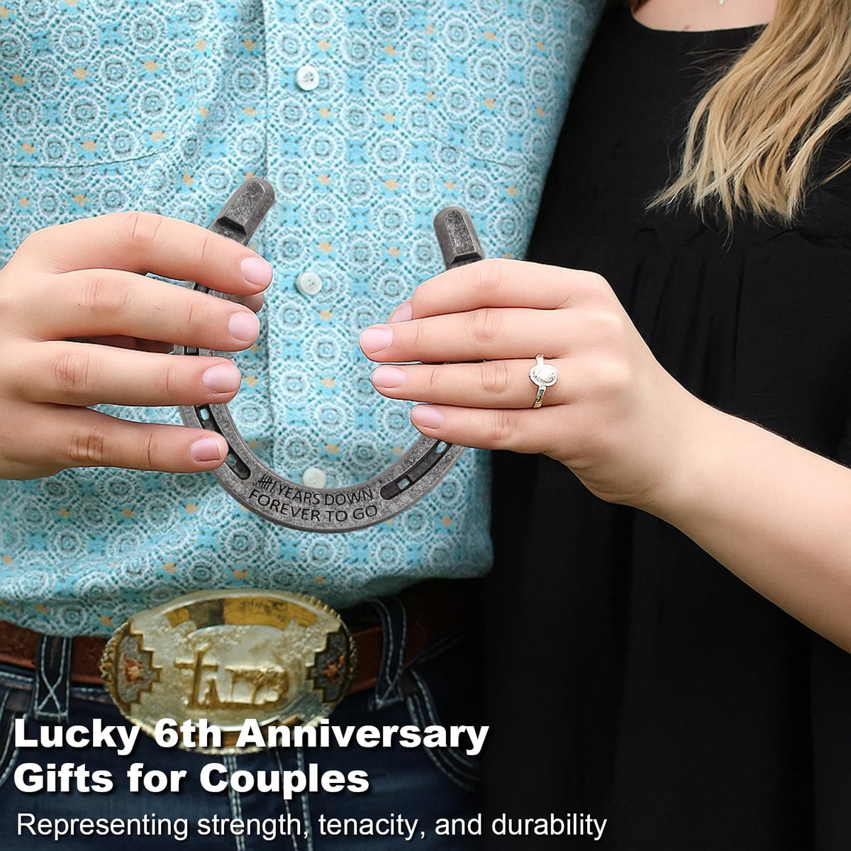 Horseshoe 6th Anniversary Iron Gifts for Him Her 6 Year Wedding Anniversary