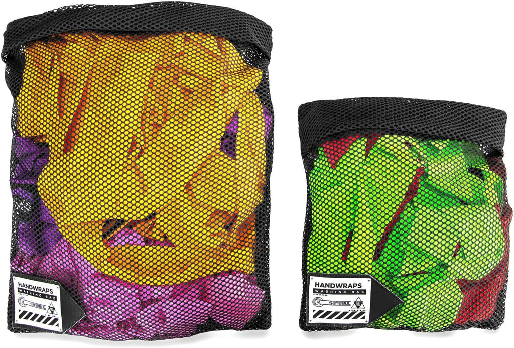 Sanabul Handwrap Laundry Bag Mesh Boxing Glove Hand Wrap Wash Bag with Zipper- Black , Large