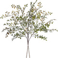 Ttranewsoo Artificial Greenery Stems, 43.3" Nandina Branches Tall Faux Plant Stems for Vase, Greenery Decor Stems Leaves Bunches for Shop Garden Office Home Décor,2Pcs,Orange