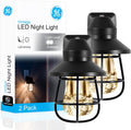 GE Vintage Night Lights Plug Into Wall, Auto Dusk to Dawn Sensor, 2 Pack