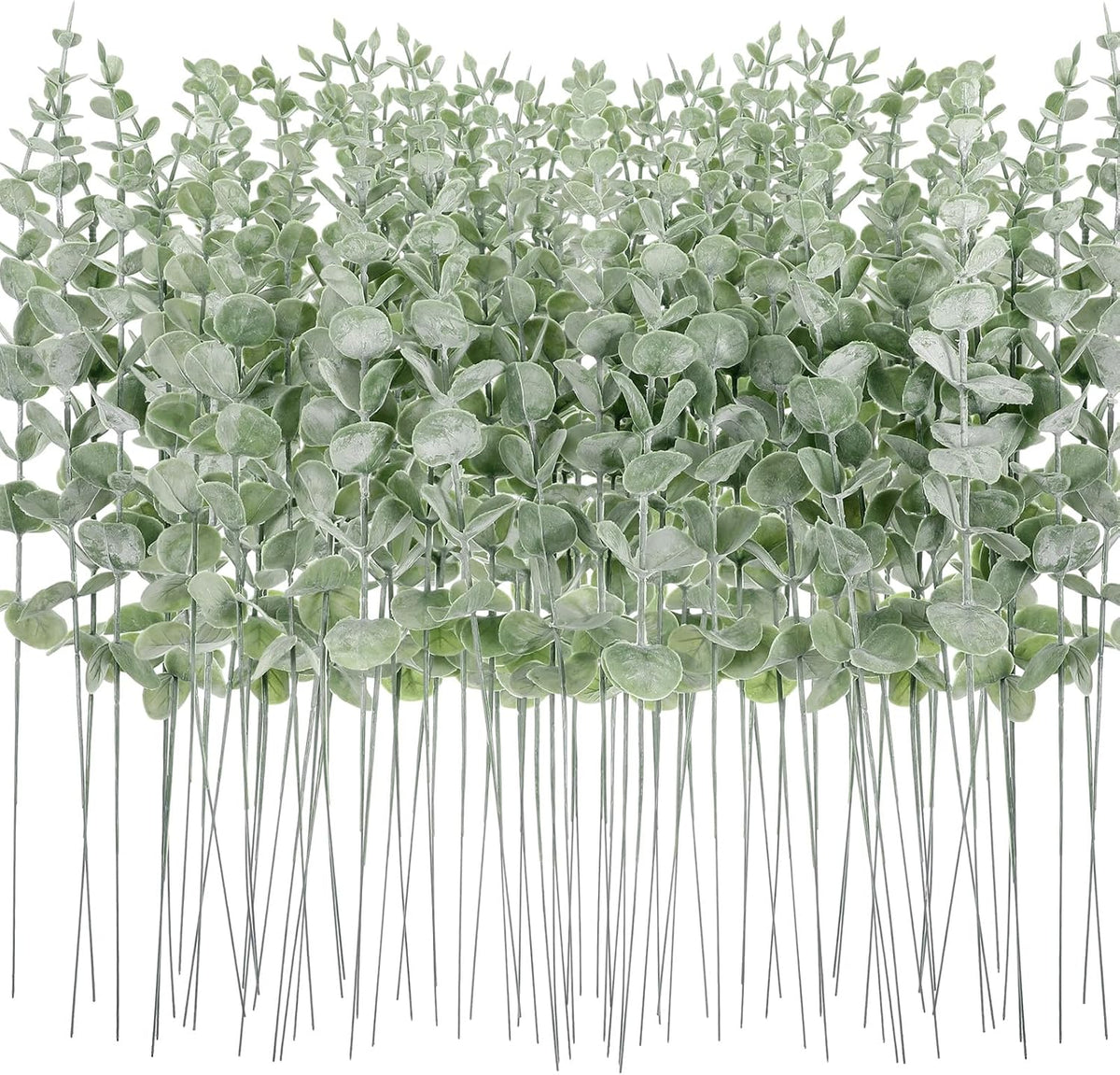 Giegxin 100 Pcs Artificial Eucalyptus Stems, Greenery Decor, Light Green