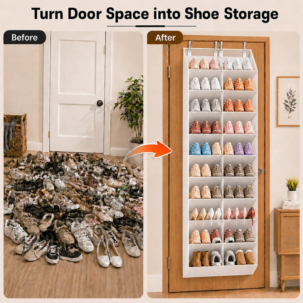 Over the Door Shoe Organizer 10-Tier Shoe Rack, 20–30 Pairs