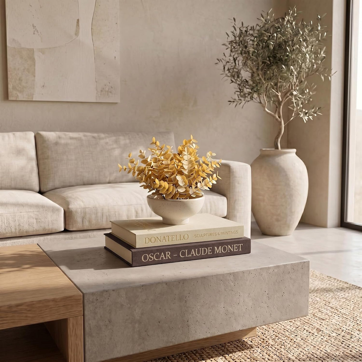 Decorative Faux Books for Home Decor, Set of 2, Black - Beige