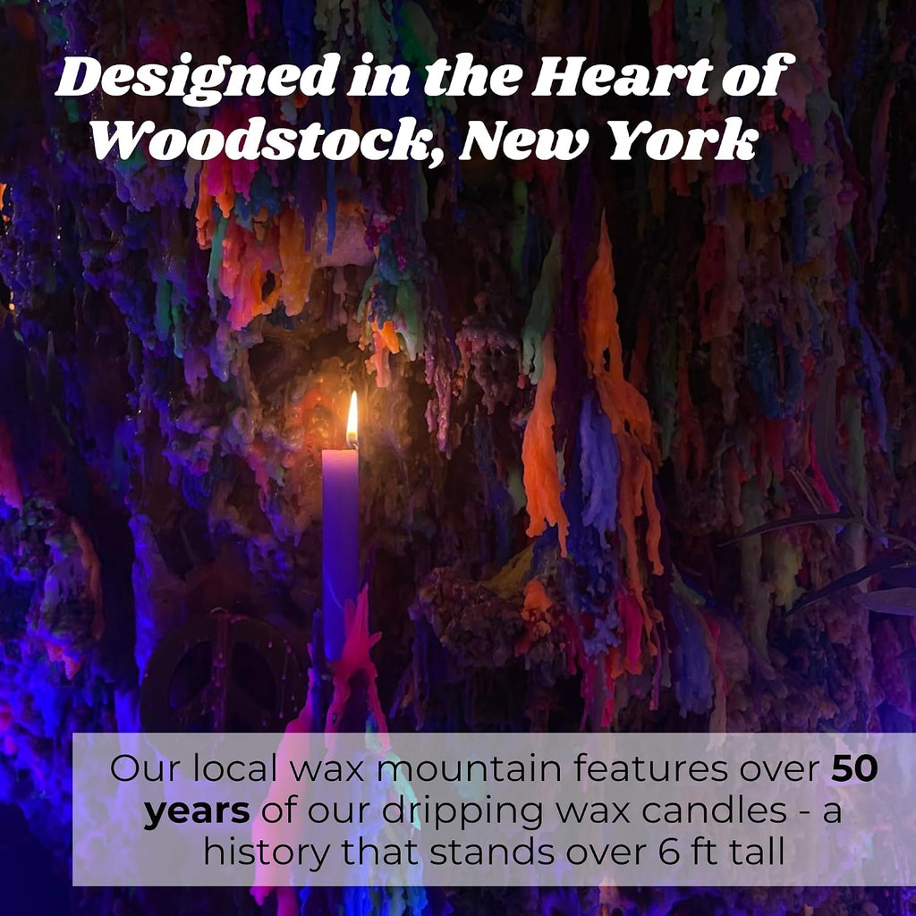 Candlestock Hippie Drippy Drip Candles - Pack of 11 Dripping Taper Candles - Wine Bottle Melting Candles (Green)