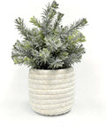 Hopewood Small Artificial Plants Eucalyptus with a Weave Basket Potted Plants for Home Office Desk Farmhouse Indoor Decor