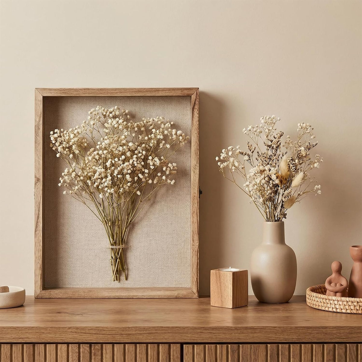 13×16 Shadow Box Frame, Linen Back, Glass Door, Hinge Display Case