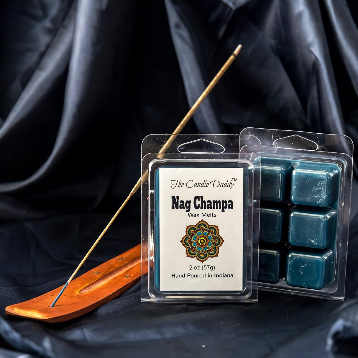 Nag Champa- Maximum Scent Wax Cubes/Melts- Inscense- 5 Packs -10 Ounces Total- 30 Cubes