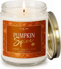 Pumpkin Spice Candle, Fall Candles - 'Pumpkin Spice' Scented Soy Candle for Home, Fall Scented Candles for Home Décor, 9oz Reusable Jar, 50Hr Burn, Made in USA