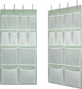 2 Pack- 12 Pocket Over Door Hanging Storage Organizer with 4 Kinds Pouch,Back of Closet Hanging Shelf Storage Organization for Sock,Hat,Underwear,Behind Door Caddy in Bedroom,Bathroom,Entrance,Dorm,RV