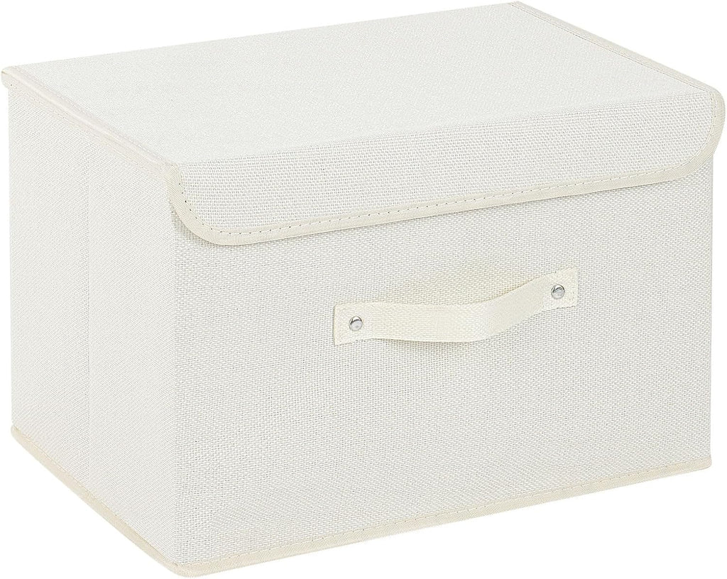 Cloth Storage Baskets with Handles,Beige 15x9.8x9.8in,1 Pack