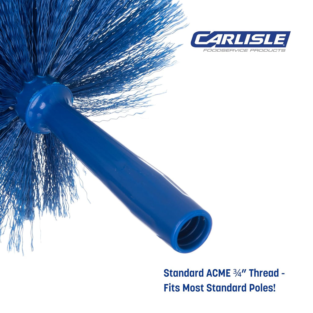 Sparta Round Duster Head, Soft Flagged Bristles, 9 Inch, Blue, 12-Pack