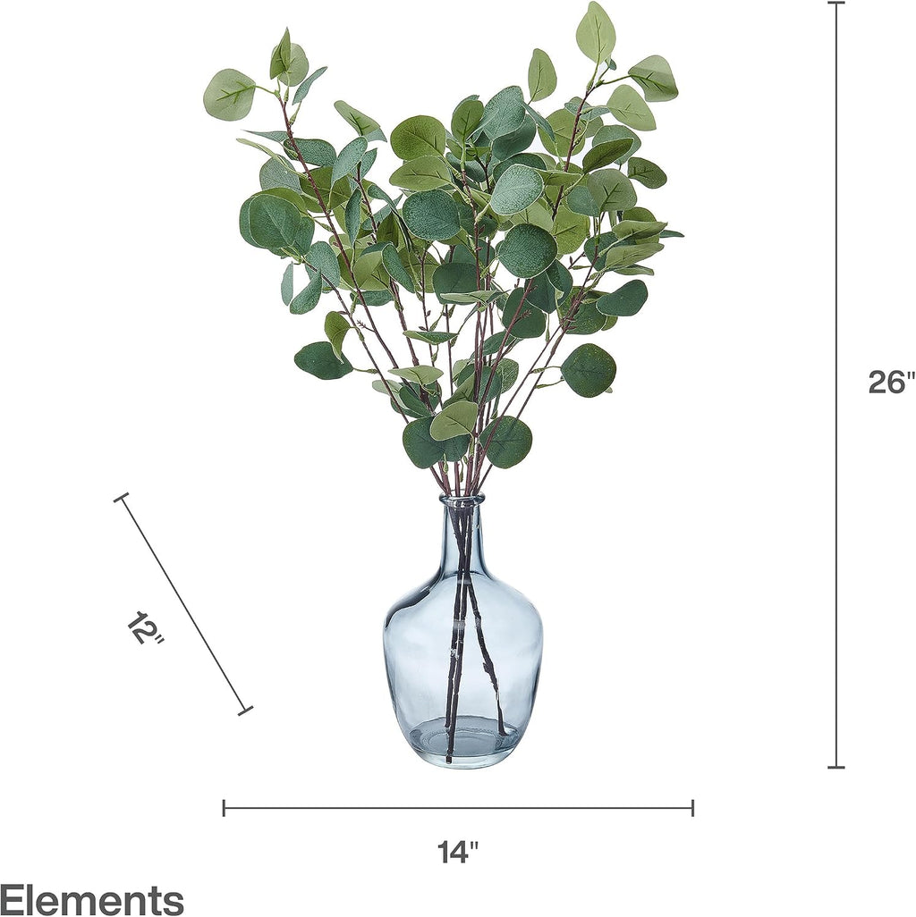 Elements Artificial Eucalyptus Greenery in Navy Vase - 26 Inch