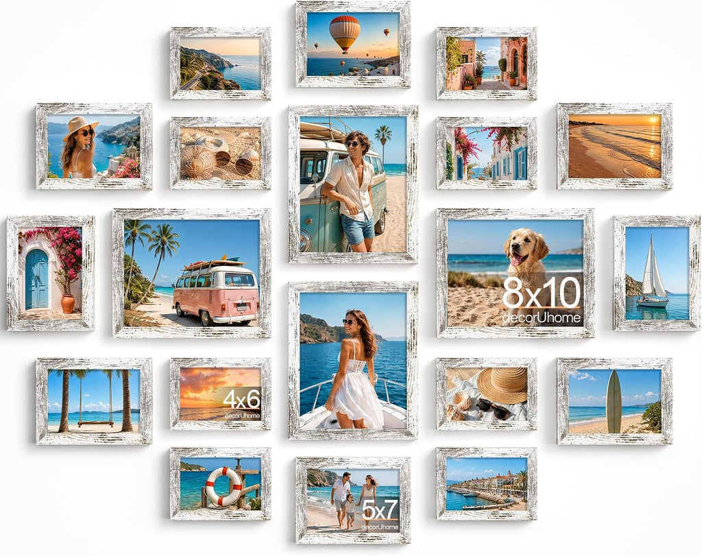 decorUhome Picture Frames Set of 20 for Wall Mounting & Tabletop