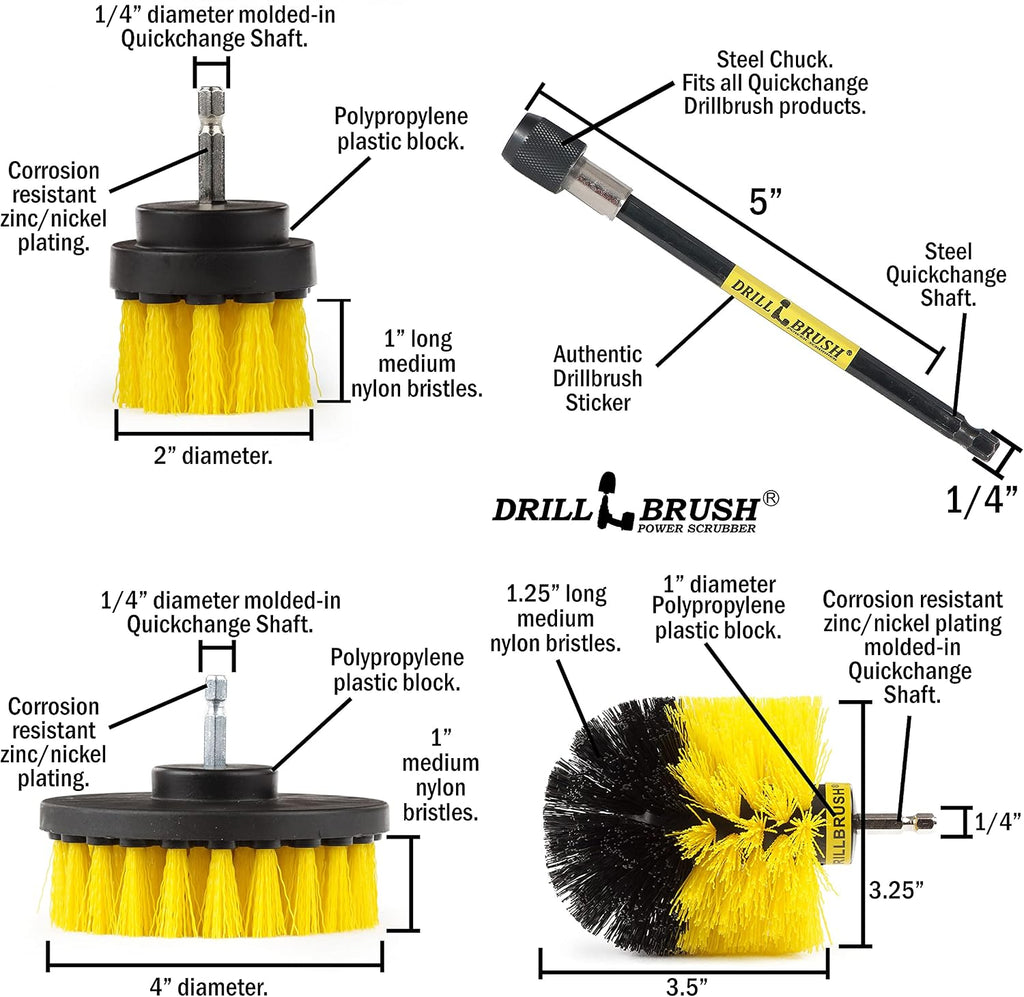 Bathroom Scrubber Brushes - Drill Scrub Brush Attachment - Bathroom Mirror