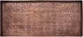 HF by LT Tangier Pattern Enamel Boot Storage Tray, 30 x 13 inches, Antique Copper Finish
