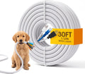 30ft Wire Loom Automotive, 1/2in Cord Protectors from Pets no Chew, White