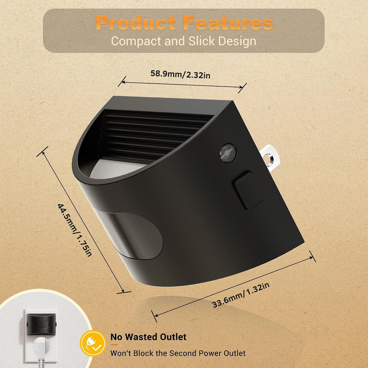 JandCase Motion Sensor Night Light, Night Lights Plug into Wall