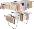 SONGMICS Clothes Drying Rack, Foldable 2-Level Stee Laundry Drying Rack