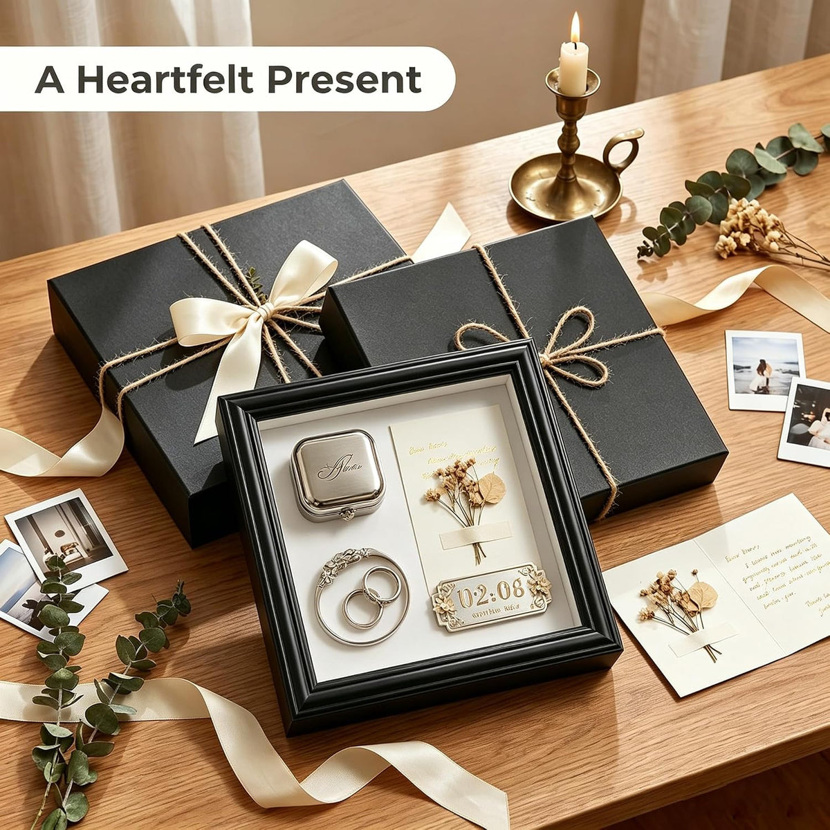 3 Pcs 8x10 Shadow Box Frame with Shatter-Resistant Glass - 1.2" Deep